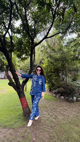 Denim face coord set